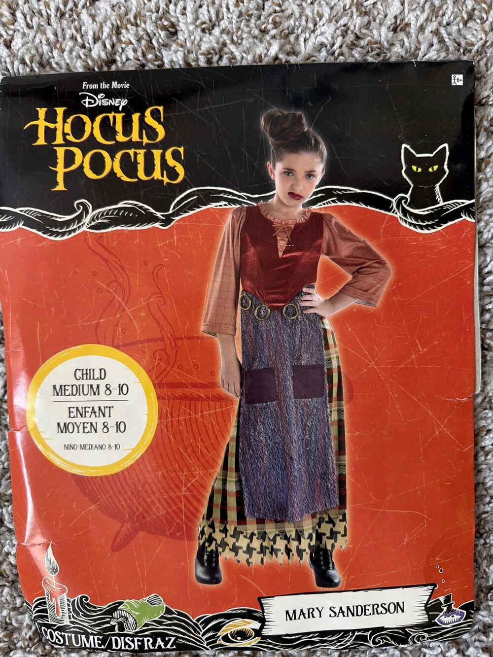 Disney Hocus Pocus Mary Sanderson Halloween Costume Child Medium 8-10
